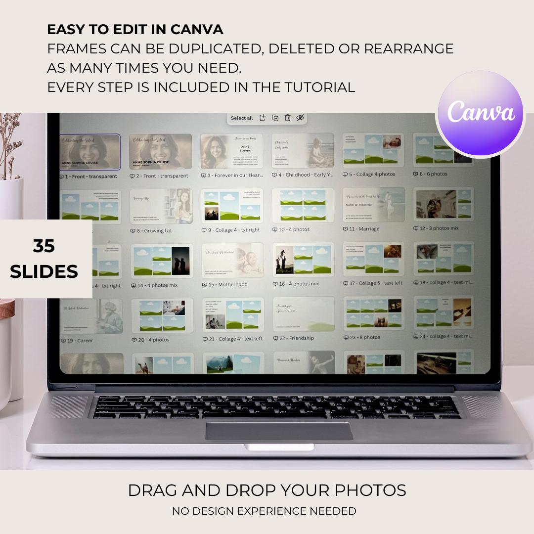 Funeral Slideshow Template Canva