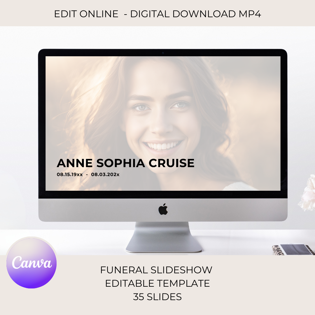 Funeral Slideshow Template Canva
