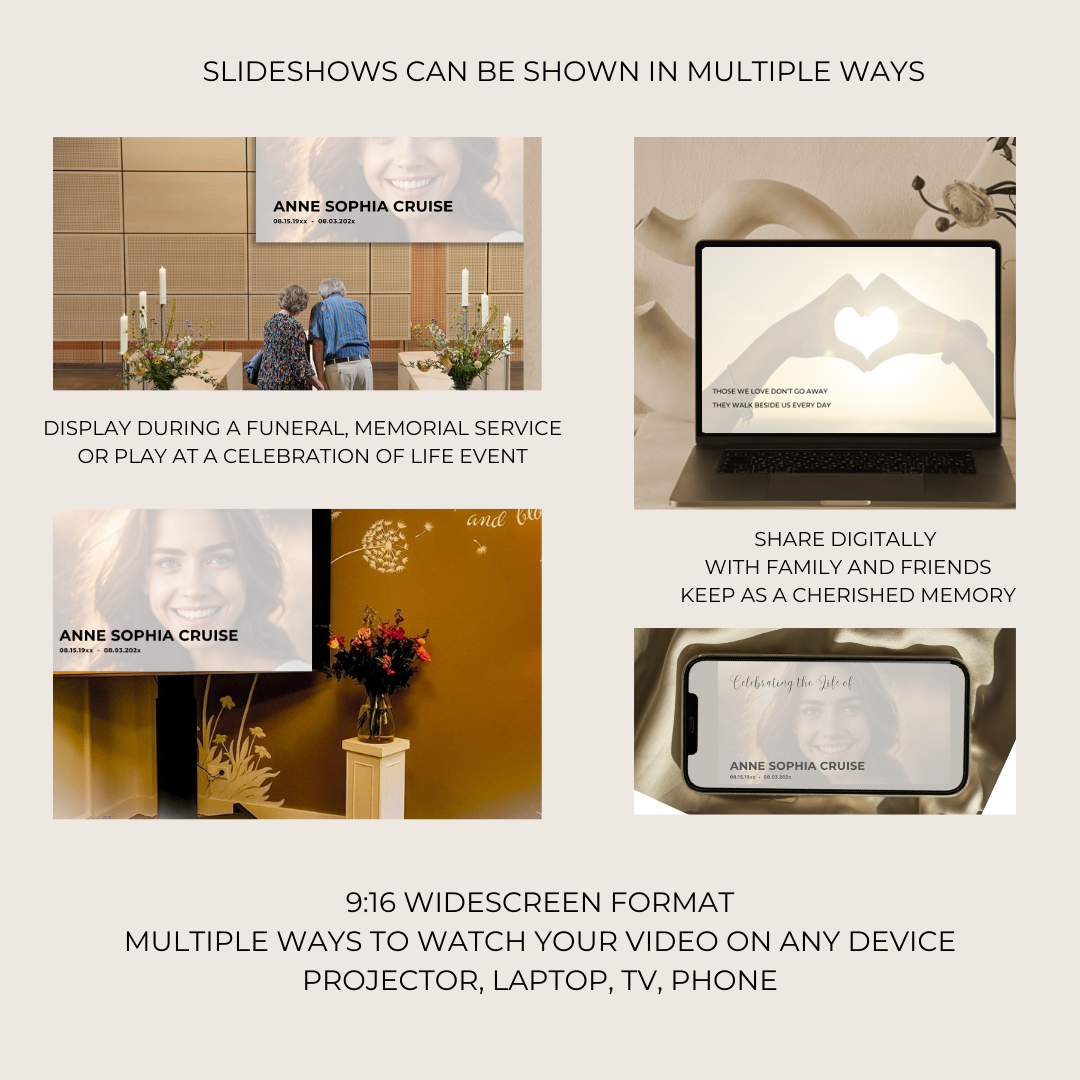 Funeral Slideshow Template Canva