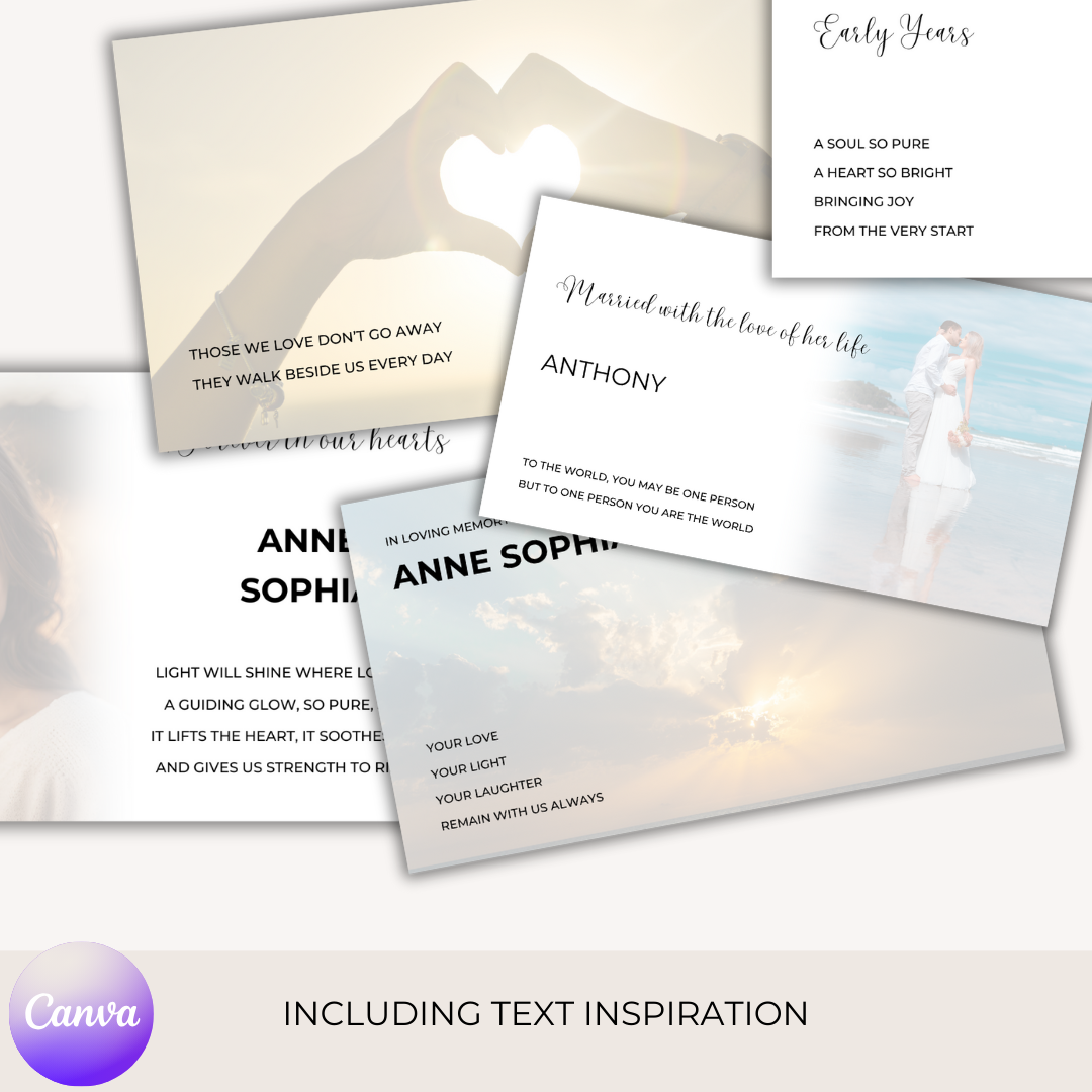 Funeral Slideshow Template Canva