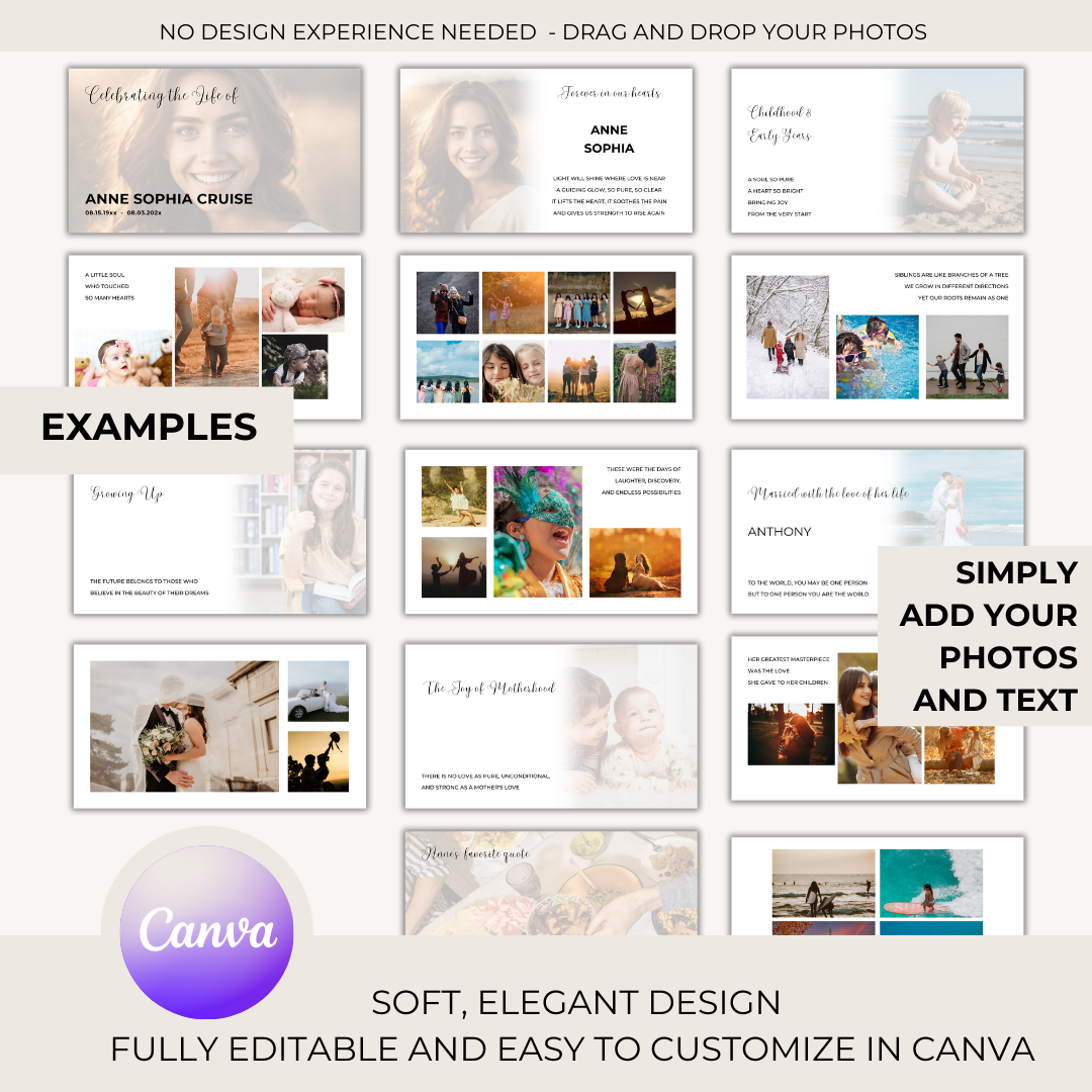 Funeral Slideshow Template Canva